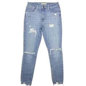 Levi’s 721 High Rise Skinny Jeans Women’s W29 L30 Stretch Light Wash Distressed